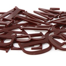 家居裝飾壓克力黏貼式英文字母, 棕色