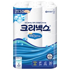 크리넥스 뉴 비데 3겹 천연펄프 롤화장지 27m, 30롤, 1세트
