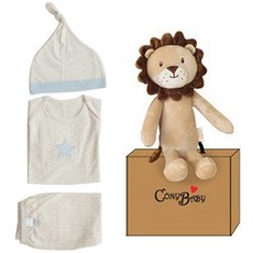 코니베이비 오가닉 탄생백일 피터팬3종 + 내친구사자차차 애착인형 + 선물박스