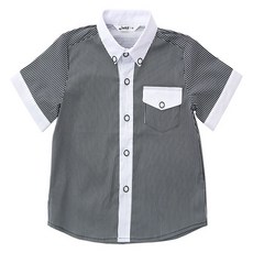 JACKID 孩童配色短袖襯衫