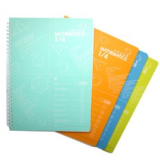 영아트 1/4 pp 수학연습장 16절 좌철, 랜덤 발송, 3권