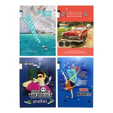 Young Art 小學筆記本 3-6 天日記本 20 張男孩用, 隨機發貨, 10片