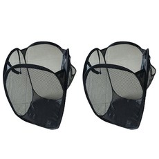 비케이 심플 빨래수납함, 블랙, 2개입