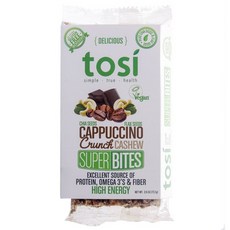 Tosi 카푸치노 크런치 캐슈 슈퍼 바이트 바, 73.7g, 1개
