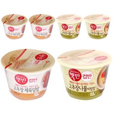 CJ제일제당 컵반 고추장 제육 덮밥 250g x 3p + 고추장 나물 비빔밥 229g x 3p, 1세트