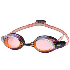 AQUWIN CR100RVM 選手用泳鏡 彩虹鏡面泳鏡 4種顏色, RVRD/RDBC, 1個