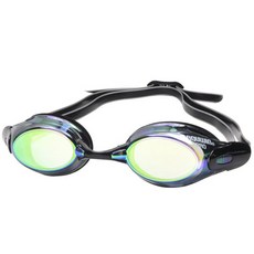 AQUWIN CR100RVM 選手用泳鏡 彩虹鏡面泳鏡 4種顏色, 選擇:RVGD/SM, 1個