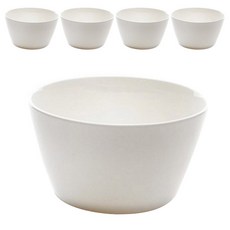 L.loom El White 骨瓷禪風飯碗, 白色, 5個
