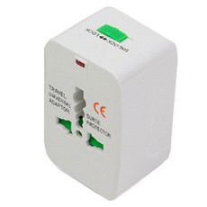 위시 올인원 여행용 아답터 멀티아답터 멀티플러그 여행용아답터, 화이트, 여행용어댑터(파우치O), 1개