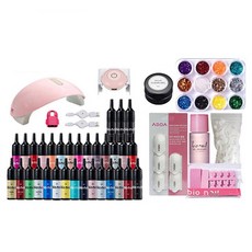 bio nail Withers INC 韓國生物凝膠指甲套組, 60種, 1套