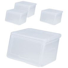 루맥스 슬라이딩 리빙박스 68061 중형 34L, 스모그, 4개