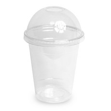 마켓맨 PET 92파이 테이크아웃용 14온스 투명컵 + 돔 뚜껑, 1세트, 500개입