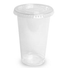 마켓맨 PET 92파이 테이크아웃용 16온스 투명컵 + 플랫 뚜껑, 1세트