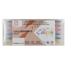 ZIG 書法專用筆 6色套組, MS-3500, 1套, 12個