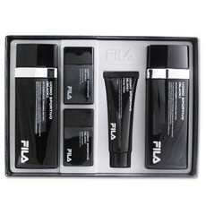 FILA 斐樂 UOMO SPORTIVO保濕護膚組 Black款 3件組, 護膚水 150ml+乳液 150ml+泡沫潔面乳 50ml, 1組