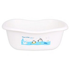 Yomilock 企鵝新生兒浴盆, 白色, 1個