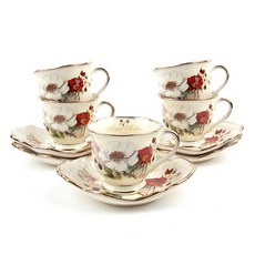 Rose Bella Rose Bella 咖啡杯 5 件套, 混色, 1套