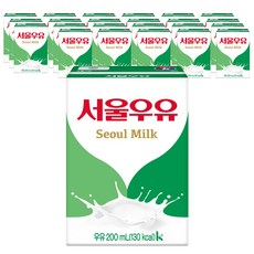 Seoul Milk 首爾牛奶 保久白牛奶, 200ml, 24個