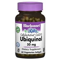 블루보넷 CoQ10 유비퀴놀 50mg 베지테리안 소프트젤 글루텐 프리, 1개, 60정