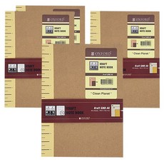 옥스포드 크라프트 잘펴지는 노트 A6 50매, 미색, 4개입