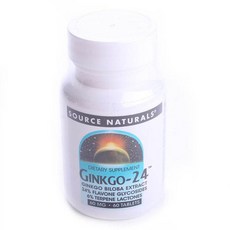 Source Naturals 징코-24 60mg 타블렛, 1개, 60정