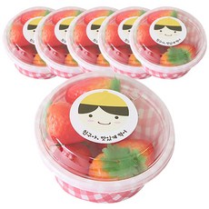 황씨네도시락 뉴미니원형 본체 6p + 뚜껑 6p + 노랑모자보이 스티커 6p, 1세트
