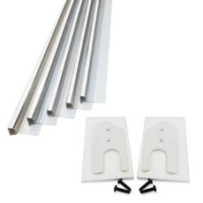 窗戶夾縫隔板 A型 1.1M 5入+擋擋風板 透明款 2入, 1套