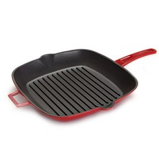 LAVA 라바 메탈 손잡이 사각 그릴팬 레드, 28cm, 1개, 1개