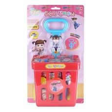 Kongsuni 小荳娃娃 購物籃玩具組, 混色