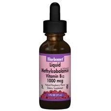 Bluebonnet 甲基鈷胺液體維他命B12 1000mcg 天然覆盆子, 59ml, 1個, 單一商品