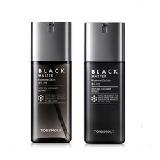 TONYMOLY Black master男士全能護膚 2件組, 化妝水130ml+乳液130ml, 1組