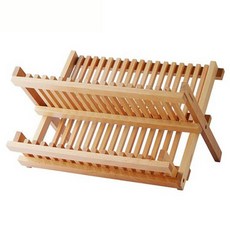 한샘 브레드 2단 접이식 접시꽂이, 우드, 1개