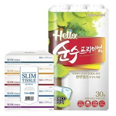 헬로 순수 프리미엄 천연펄프 3겹 데코 롤화장지 27M