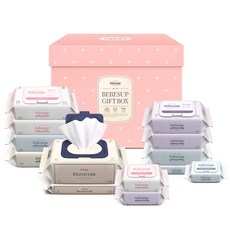 베베숲 저자극 아기물티슈 선물박스 베이비핑크 13종세트, 1세트, 13세트