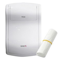 SenseQ 多用途壁掛式垃圾桶 + 30 個專用袋, 白色的, 1個