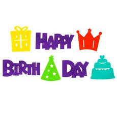 毛氈生日掛旗, 裝飾品