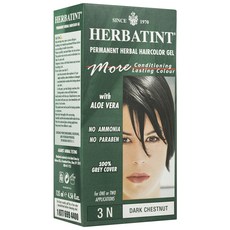 허버틴트 퍼머넌트 헤어컬러 젤 135ml, 3N 다크 체스넛, 1개
