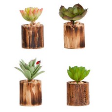 프로방스코리아 미니 다육이 조화 식물 4p세트, 혼합 색상, 1개