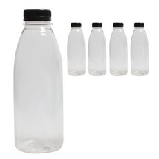 牛奶瓶造型水瓶 5入組, 混色, 450ml