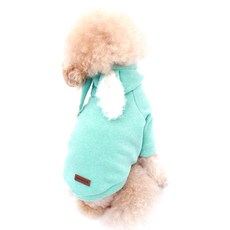 LUNA HOUSE 寵物甜美兔子連帽衫, 薄荷綠