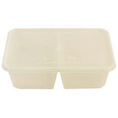 DONNA&DECO 基本款2格耐熱外帶盒, 10片, 1個