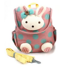 WINGHOUSE 兔子造型防走失後背包, 淺粉色