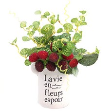 행복한마을 조화 화분, 스트로베리, 1개