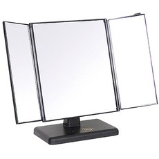 miro line 全景三面方型桌上型鏡子 中型, 黑色