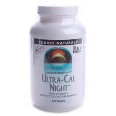 Source Naturals 울트라-칼 나이트 with 비타민 K 타블렛, 240개입, 1개, 240정