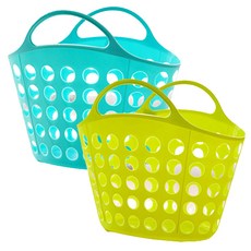 River Green彩色沐浴籃 天藍色+綠色, 2件, 綠