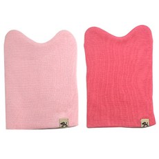 Woojooi 女童豎耳造型毛線帽2件組