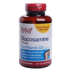 쉬프 글루코사민 2000mg 플러스 비타민 D3 코티드 타블렛, 1개, 150정