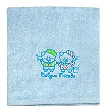베이비앙 대나무 유아목욕타월, 요리사 피그 (블루)