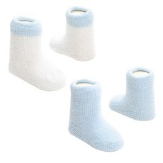 아가똥 신생아 수면양말 2족세트 블루/화이트블루